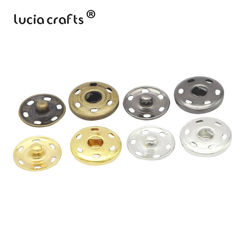 Lucia crafts 10set/lot Metal Press Studs Sewing Button Snap Fasteners Sewing Leather Craft Clothes Bags Accessories G0711
Lucia crafts 10set/lot Metal Press Studs Sewing Button Snap Fasteners Sewing Leather Craft Clothes Bags Accessories G0711