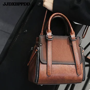 Vintage Leather Retro Ladies HandBags Women Messenger Bags Totes Fashion Designer Crossbody Shoulder Bag Solid Hard Hand Bags
Vintage Leather Retro Ladies HandBags Women Messenger Bags Totes Fashion Designer Crossbody Shoulder Bag Solid Hard Hand Bags