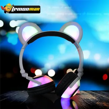 LemonMan Bear Ear Headphones Flashing Glowing Cosplay Foldable Over-Ear Gaming Wireless Music Earphone for Christmas Gift
LemonMan Bear Ear Headphones Flashing Glowing Cosplay Foldable Over-Ear Gaming Wireless Music Earphone for Christmas Gift