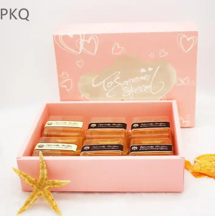 packaging box with window birthday wedding party kraft paper box