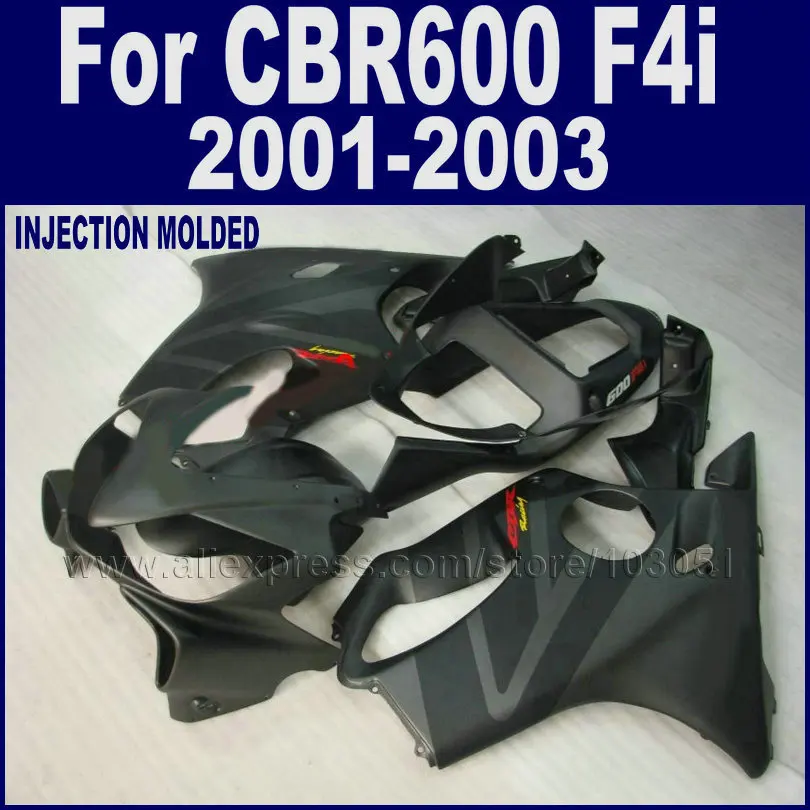 

ABS Motorcycle Road Fairings Kit For Honda CBR 600 F4i Fairing Set 2001 2002 2003 Cbr600f4i 01 02 03 Matte Black Bodywork Parts