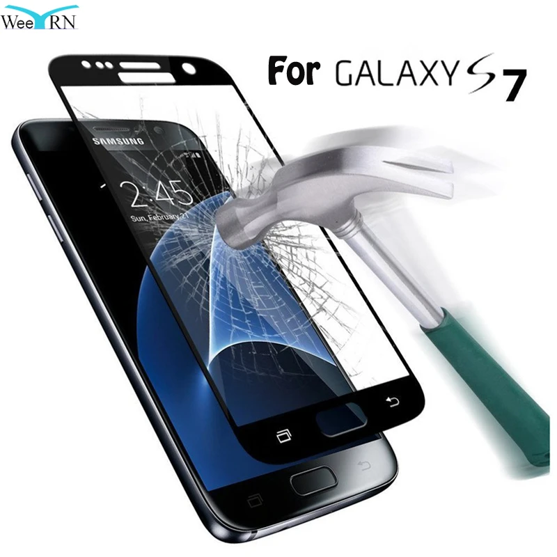 Full Cover Tempered Glass Silk Screen Protector for Samsung Galaxy S7 G9300 G930F for Samsung S7 protective film 9H 2.5D Premium
Full Cover Tempered Glass Silk Screen Protector for Samsung Galaxy S7 G9300 G930F for Samsung S7 protective film 9H 2.5D Premium