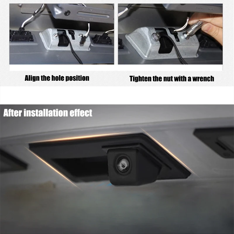 LiandLee Car Trunk Handle Rear View Reversing Parking Camera For Audi A4 A4L B8 8K 2008~2016 (12)