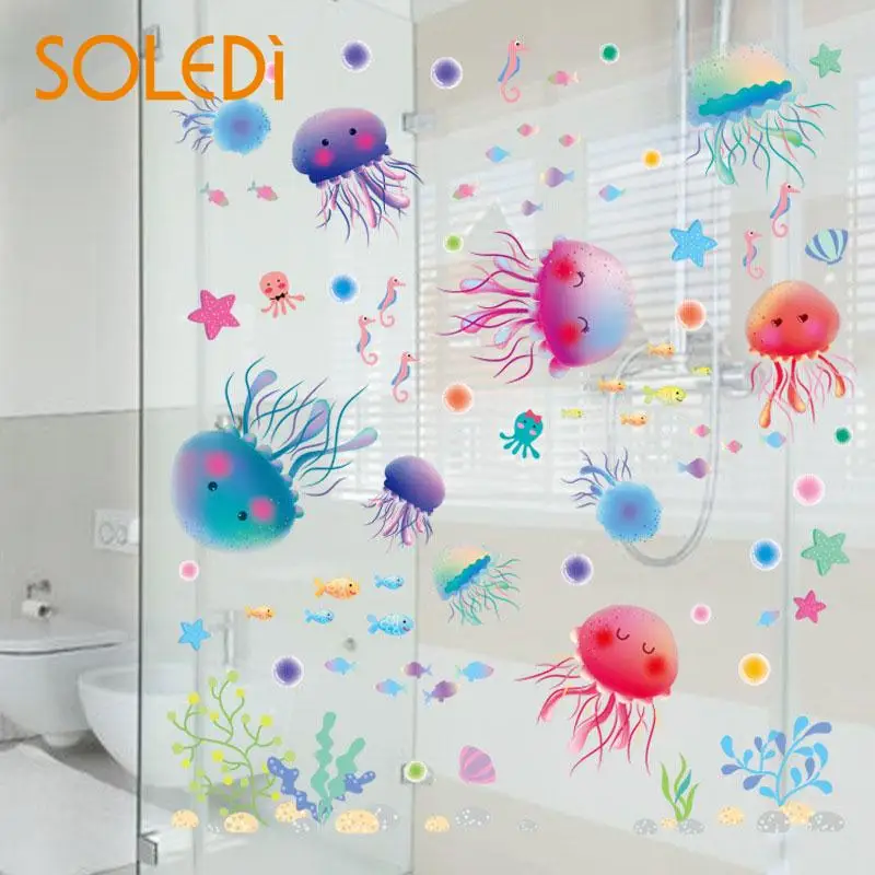 

Cute Jellyfish Designed Craft Bedroom Kitchen Livingroom Home Decor Wall Sticker