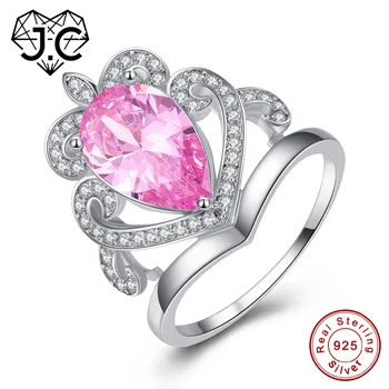 J.C Charm Water Drop Pink & Blue White Topaz 925 Sterling Silver Ring Size 6 7 8 9 Fine Jewelry For Women Engagement Party Gift
J.C Charm Water Drop Pink & Blue White Topaz 925 Sterling Silver Ring Size 6 7 8 9 Fine Jewelry For Women Engagement Party Gift