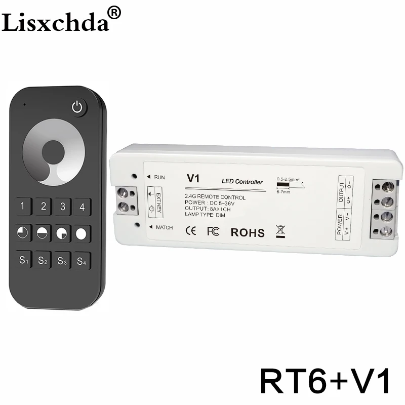DC5-24V 8A wireless rf 2.4G 4 zone led Touch remote controller dimmer for single color led strip light
DC5-24V 8A wireless rf 2.4G 4 zone led Touch remote controller dimmer for single color led strip light