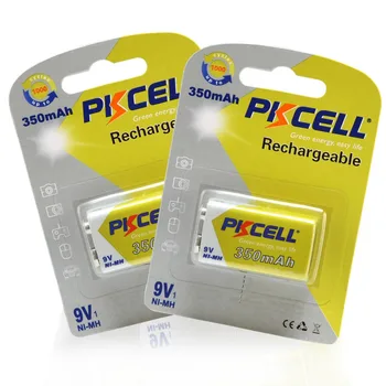 2pc PKCELL NI MH NI-MH 9V 350mAh Rechargeable Battery NiMH Bateria Rechargeable Batteries for microphones security alarms
2pc PKCELL NI MH NI-MH 9V 350mAh Rechargeable Battery NiMH Bateria Rechargeable Batteries for microphones security alarms