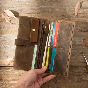 2018 New Original Brand Vintage style men's waxed waterproof Cowhide nature skin women's Long Cards holders clutches wallets
2018 New Original Brand Vintage style men's waxed waterproof Cowhide nature skin women's Long Cards holders clutches wallets