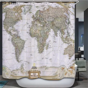 YO CHO World Map Pattern Creative Shower Curtain Basketball Pattern Bathroom curtain Waterproof Polyester Fabric 72*72+12 Hooks
YO CHO World Map Pattern Creative Shower Curtain Basketball Pattern Bathroom curtain Waterproof Polyester Fabric 72*72+12 Hooks