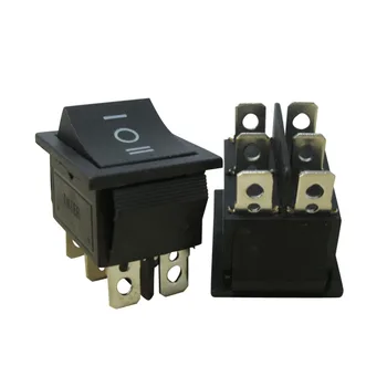 

5Pcs AC 250V/16A, 125V/20A Black ON/Off/ON DPDT 6 Pin 3 Position Rocker Toggle Switch KCD2-203