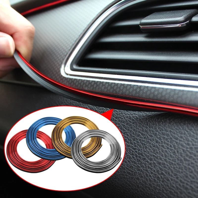 5M Car Styling Interior Decoration Strips Moulding Trim Dashboard Door Edge Universal For Cars Auto Internal Accessories Sticker
5M Car Styling Interior Decoration Strips Moulding Trim Dashboard Door Edge Universal For Cars Auto Internal Accessories Sticker