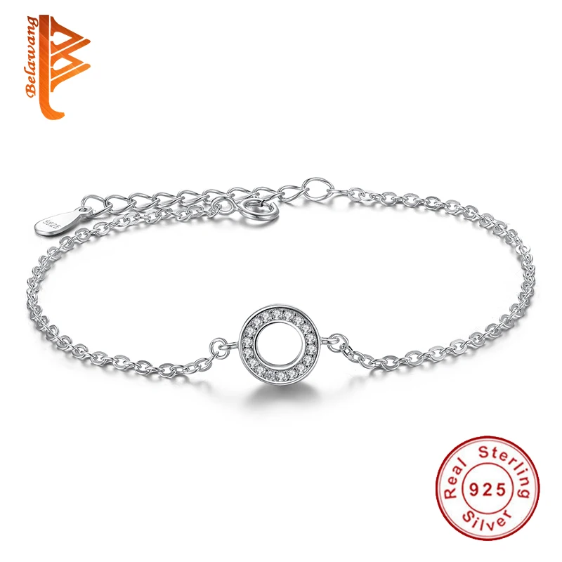 BELAWANG Christmas Gift Real 925 Sterling Silver Circle Round Cubic Zircon Crystal Charm Bracelets for Women Luxury Jewelry
BELAWANG Christmas Gift Real 925 Sterling Silver Circle Round Cubic Zircon Crystal Charm Bracelets for Women Luxury Jewelry
