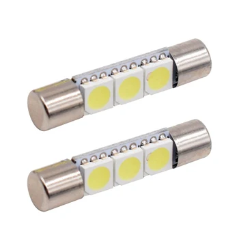 2Pcs Auto LED T6.3 T6 28mm 5050 3 SMD White 12V Car Vehicle Interior Sun Visor Vanity Mirror Lights Makeup Lights lamp
2Pcs Auto LED T6.3 T6 28mm 5050 3 SMD White 12V Car Vehicle Interior Sun Visor Vanity Mirror Lights Makeup Lights lamp