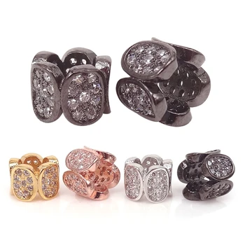 New European Large Hole Beads 6*9mm Micro Pave Clear Zircon Brass Spacer Beads Fit For Pandora Style Bracelet Necklace DIY
New European Large Hole Beads 6*9mm Micro Pave Clear Zircon Brass Spacer Beads Fit For Pandora Style Bracelet Necklace DIY