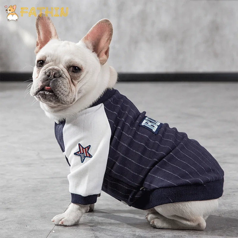 FATHIN 100% Cotton Dog Clothes Coat Jacket Baseball Clothing for Pet Small Large Dog French Bulldog Costume S-XXXL
FATHIN 100% Cotton Dog Clothes Coat Jacket Baseball Clothing for Pet Small Large Dog French Bulldog Costume S-XXXL