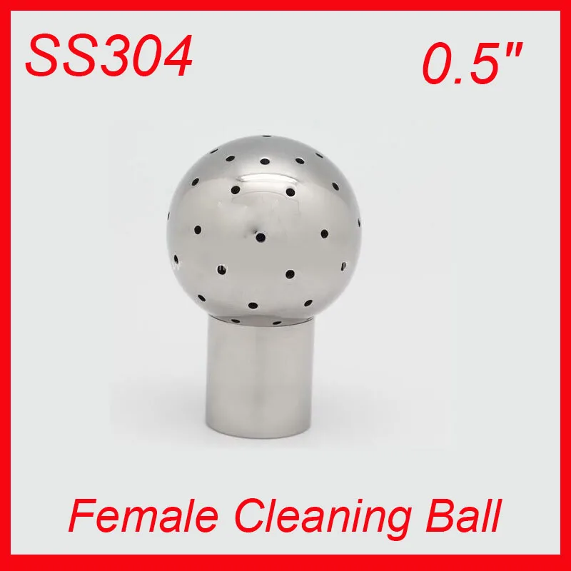HOT 0.5" SS304 Stainless Steel 360 degree Spray Cleaning Ball Female Thread Tank cleaning ball Tank clean head
HOT 0.5" SS304 Stainless Steel 360 degree Spray Cleaning Ball Female Thread Tank cleaning ball Tank clean head