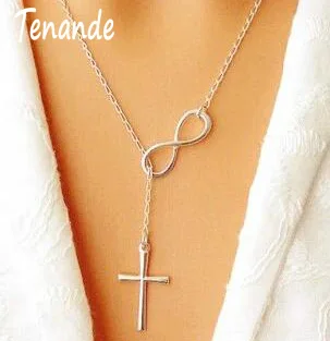 Tenande Punk Silver Color Clavicle Chain Necklaces Lariat Cross Infinity Necklaces & Pendants for Women Party Jewelry Gift
Tenande Punk Silver Color Clavicle Chain Necklaces Lariat Cross Infinity Necklaces & Pendants for Women Party Jewelry Gift