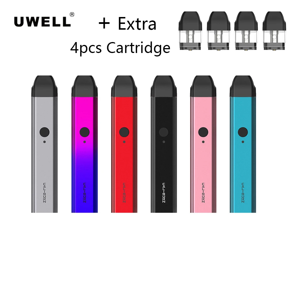 

Original 11W Uwell Caliburn Pod Kit Vape With 2ml Cartridge 520mah built in Mod 1.4ohm Coil Electronic Cigarette