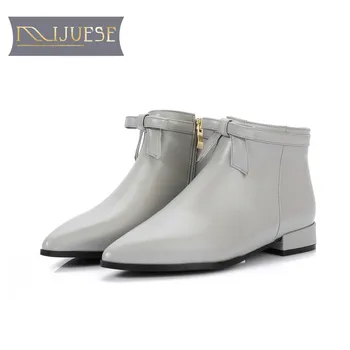 MLJUESE 2018 women boots cow leather gray color short plush bow-tie women Chelsea boots size 34- 42 women ankle boots
MLJUESE 2018 women boots cow leather gray color short plush bow-tie women Chelsea boots size 34- 42 women ankle boots