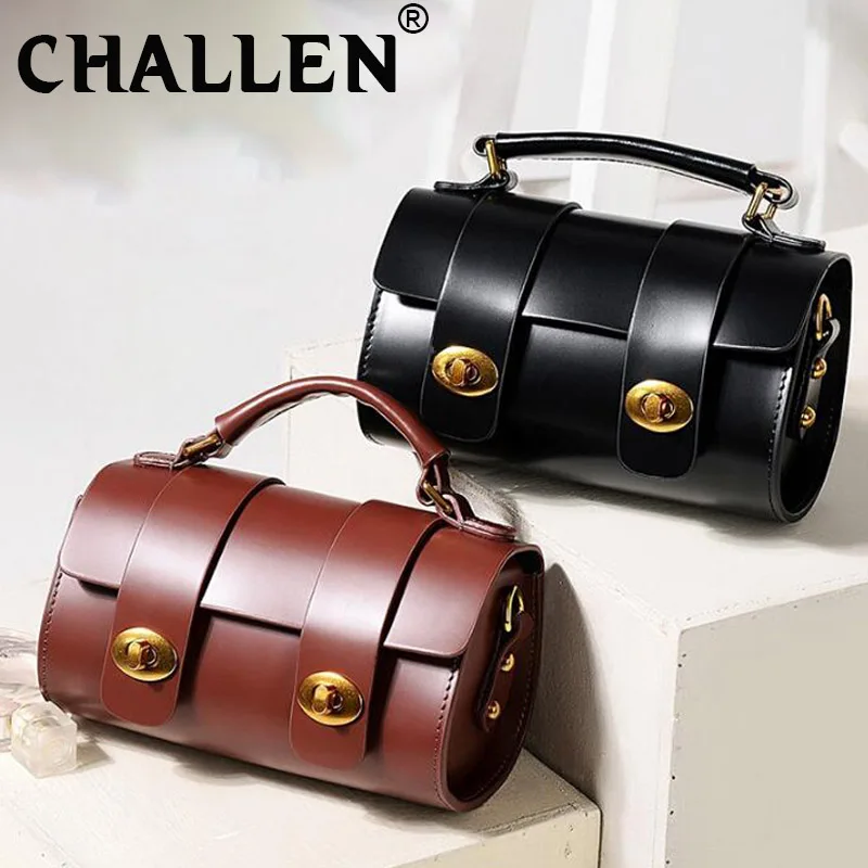 Bag female 2019 New Lady bags Genuine Leather fashion Messenger Retro Shoulder handbag Pillow bag C41-89 | Багаж и сумки