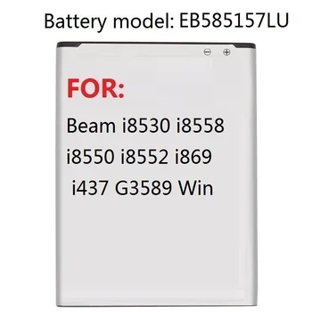 Replacement Battery EB585157LU For Samsung GALAXY Beam i8530 i8558 i8550 i8552 i869 i437 G3589 Win 2000mAh
Replacement Battery EB585157LU For Samsung GALAXY Beam i8530 i8558 i8550 i8552 i869 i437 G3589 Win 2000mAh