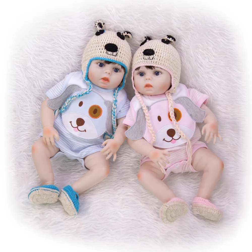 48 cm Lifelike bebe reborn Silicone skin baby doll Realistic Reborn Twins Dolls For Boy Girls Kids Christmas gift vinyl bath toy
48 cm Lifelike bebe reborn Silicone skin baby doll Realistic Reborn Twins Dolls For Boy Girls Kids Christmas gift vinyl bath toy