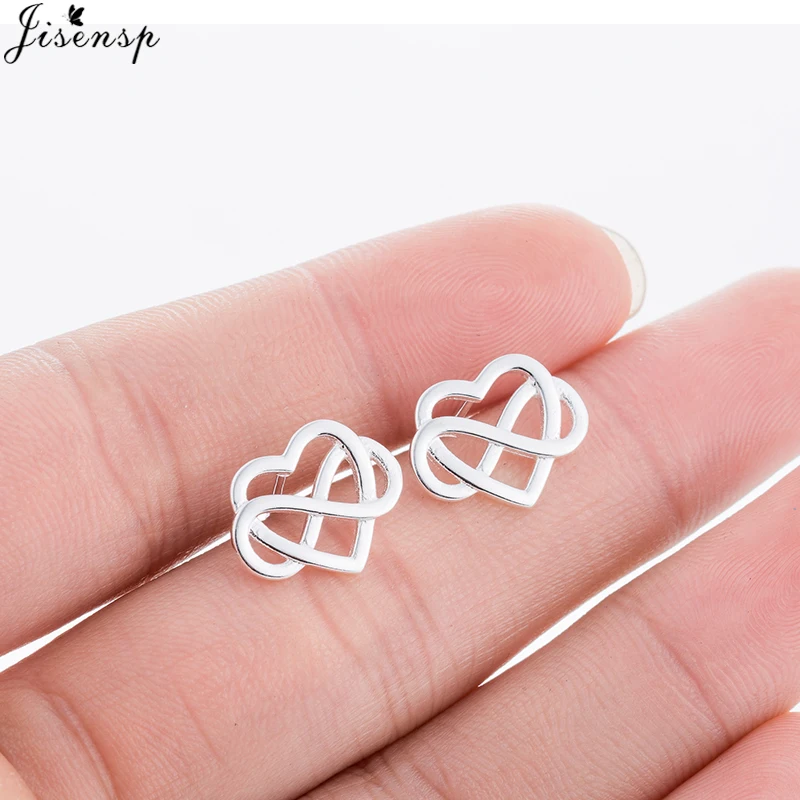Jisensp Fashion Summer Sweet Bohemian Small Love Heart Earrings for Women Tiny 8 Infinity Stud Earrings boucle d'oreille femme
Jisensp Fashion Summer Sweet Bohemian Small Love Heart Earrings for Women Tiny 8 Infinity Stud Earrings boucle d'oreille femme