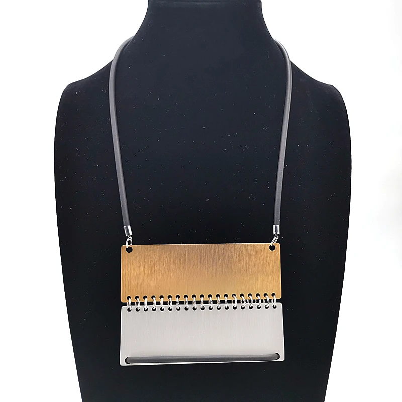 YD&YDBZ Rose Gold And Silver Aluminum Sheet Pendant Necklace Women Rubber Rope Jewelry Dress Clothes Accessories Necklaces Punk
YD&YDBZ Rose Gold And Silver Aluminum Sheet Pendant Necklace Women Rubber Rope Jewelry Dress Clothes Accessories Necklaces Punk