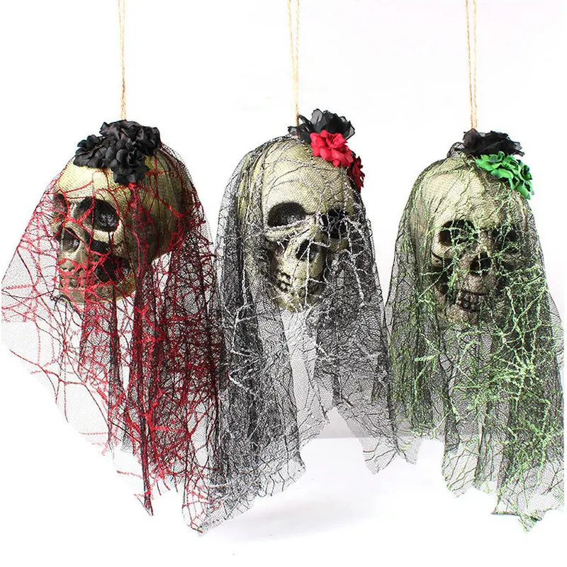 Halloween Foam Skull with Black Lace and Flowers, Horror Scary Halloween Hanging Decorations for Home Garden Outdoor Party Props
Halloween Foam Skull with Black Lace and Flowers, Horror Scary Halloween Hanging Decorations for Home Garden Outdoor Party Props