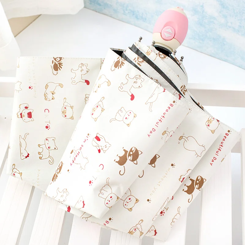 Cute Cartoon Cat Umbrella Rain Women Folding Umbrellas Super Mini Umbrella Female Sunny Parasol Lovely Paraguas Yellow Sombrinha
Cute Cartoon Cat Umbrella Rain Women Folding Umbrellas Super Mini Umbrella Female Sunny Parasol Lovely Paraguas Yellow Sombrinha