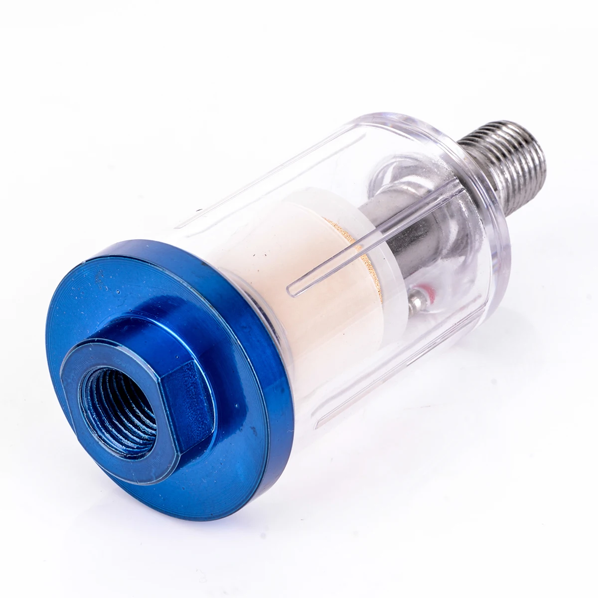 1pc Blue Spray Gun Air Filter Mini In Line Air Filter Moisture Water Trap For Paintwork Spray Guns