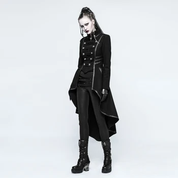Women Punk Military Uniform High Collar Woolen Jacket Coat Plus Size Black Motorcycle Casual Ladies Outwear Trench Coat
Women Punk Military Uniform High Collar Woolen Jacket Coat Plus Size Black Motorcycle Casual Ladies Outwear Trench Coat