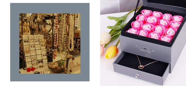 Valentine's day Mother's Day artificial flower rose gift box (20)