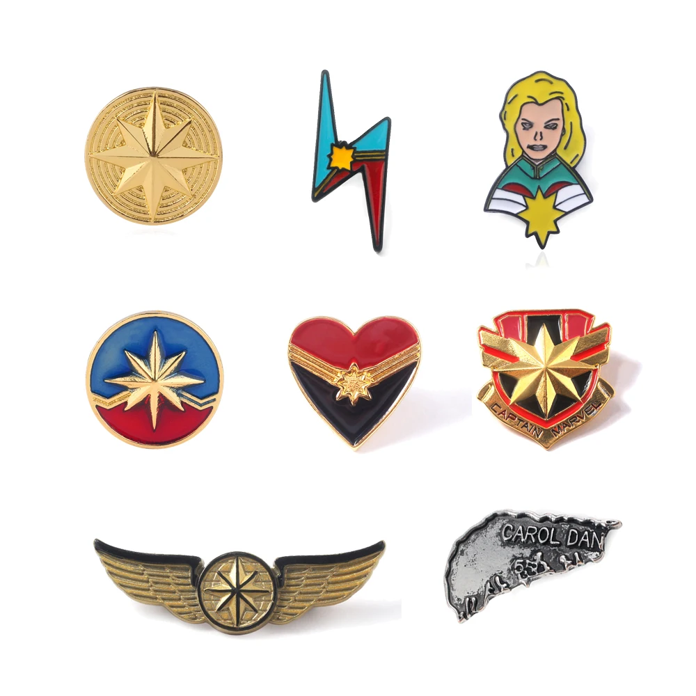 Avengers Cartoon Brooches Captain Marvel Logo Endgame Metal Enamel Lapel Brooch Pin Custom Badge Gift for Women Kids Girl
Avengers Cartoon Brooches Captain Marvel Logo Endgame Metal Enamel Lapel Brooch Pin Custom Badge Gift for Women Kids Girl