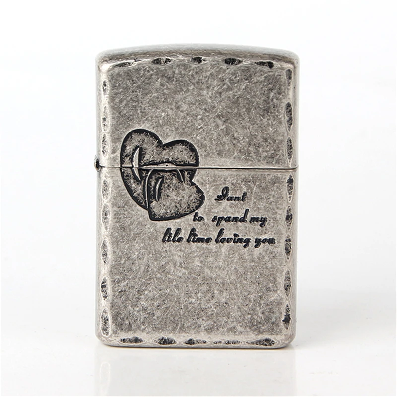 Free shipping Copper Material Metal Kerosene Lighter Engraving Antique Silver Double Love Pattern Oil Lighter Oil
Free shipping Copper Material Metal Kerosene Lighter Engraving Antique Silver Double Love Pattern Oil Lighter Oil