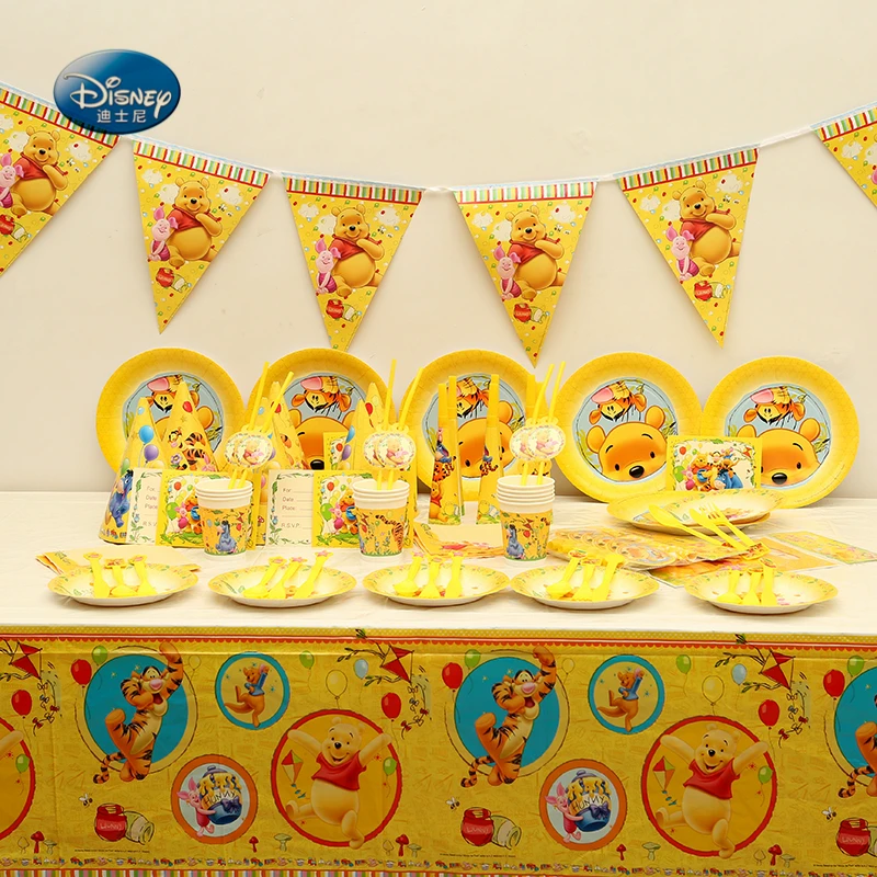 95pcs beautiful Pooh Bear Party Supplies Tableware Set Winnie the Pooh Theme Kids Birthday Party Decoration
95pcs beautiful Pooh Bear Party Supplies Tableware Set Winnie the Pooh Theme Kids Birthday Party Decoration