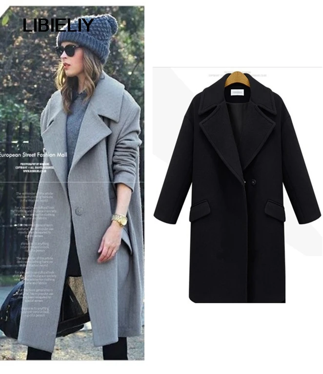 Abrigos Mujer Fashion New Stylish Nice Autumn Winter Women Woolen Blends Grey Black Simple Maxi Long Coat Manteau Femme
Abrigos Mujer Fashion New Stylish Nice Autumn Winter Women Woolen Blends Grey Black Simple Maxi Long Coat Manteau Femme