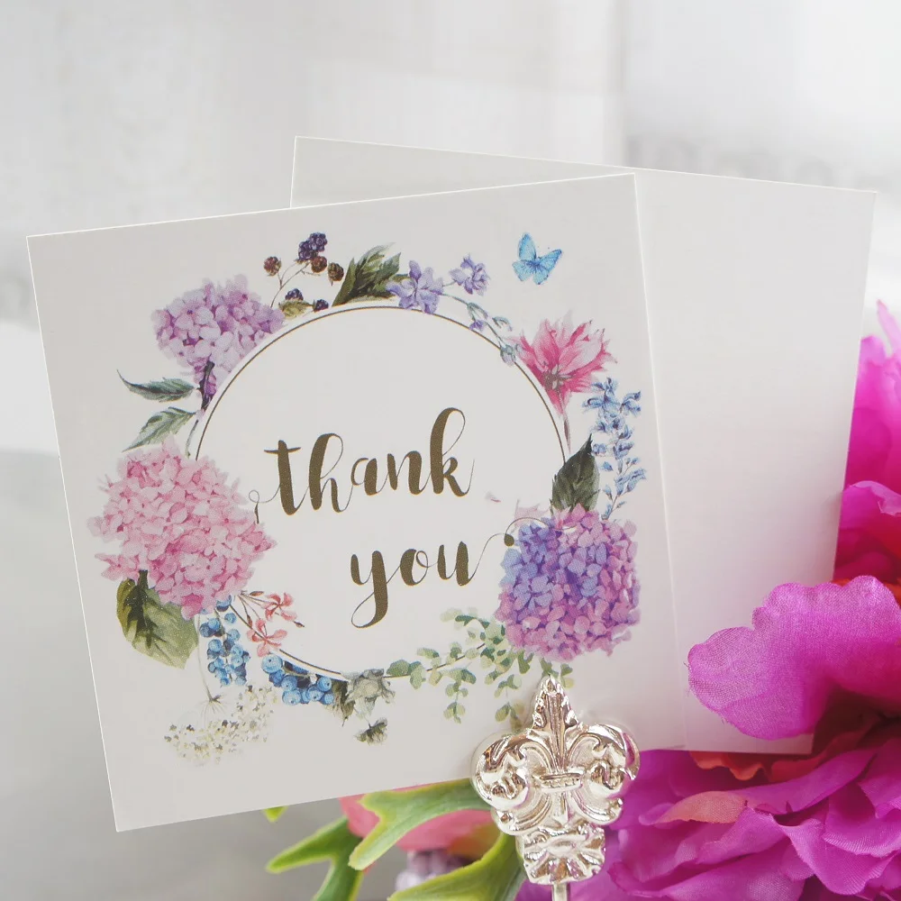 multi-use 50pcs Mini thank you Card hydrange garland purple style message cards valentine Christmas Scrapbooking
multi-use 50pcs Mini thank you Card hydrange garland purple style message cards valentine Christmas Scrapbooking
