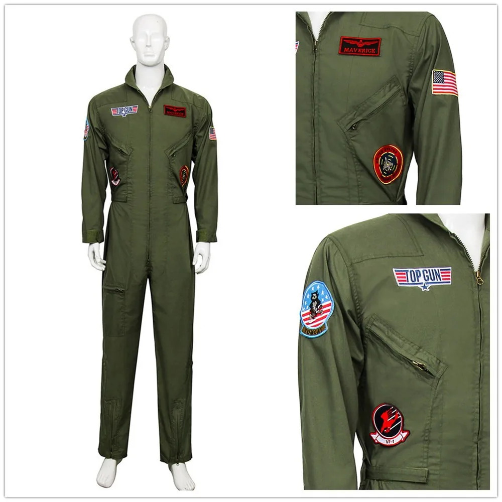 Top Gun Men Flight Suit Airman Costume Halloween Party Cosplay Policeman Special Forces Jumpsuit Role Play Pilot Aviator Uniform
Top Gun Men Flight Suit Airman Costume Halloween Party Cosplay Policeman Special Forces Jumpsuit Role Play Pilot Aviator Uniform