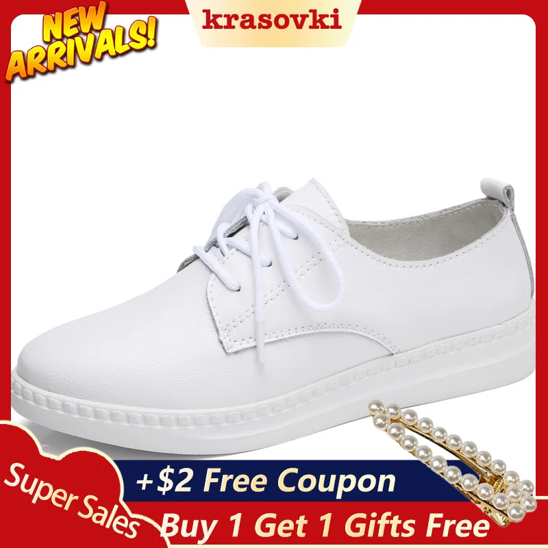 Krasovki Single Shoes Women Spring Autumn Flat Lace Up Casual Leather Soft Bottom Dropshipping Slip Proof Small White Shoes
Krasovki Single Shoes Women Spring Autumn Flat Lace Up Casual Leather Soft Bottom Dropshipping Slip Proof Small White Shoes