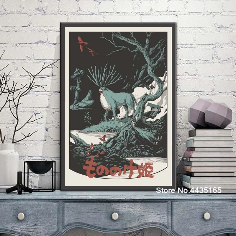 Принцесса Mononoke постер 20 летняя студия Ghibli постеры и принты Настенная картина