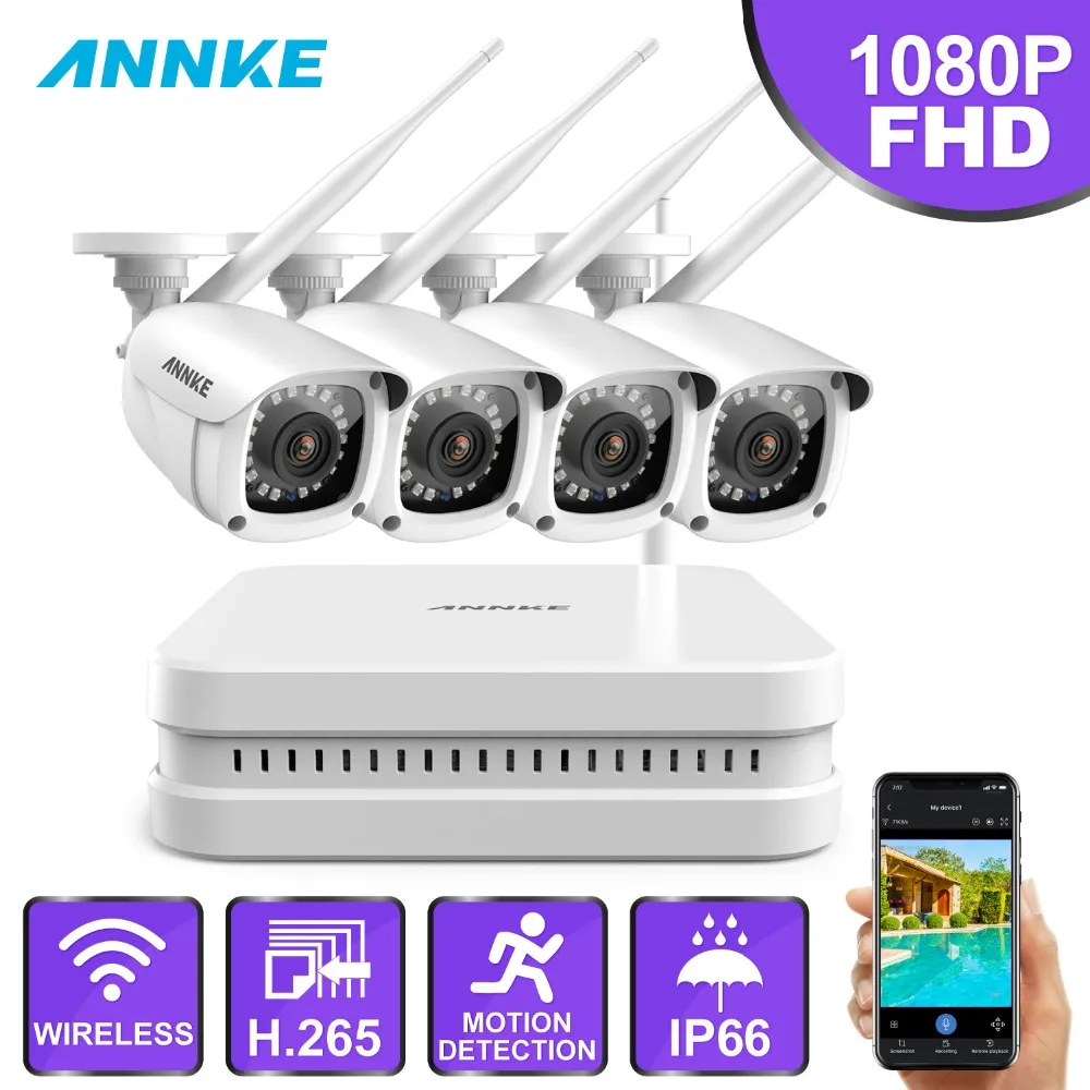 ANNKE 8CH FHD 1080P WiFi NVR Video Surveillance System With 2MP Smart IR Bullet OutdoorWeatherproof IP Camera 100ft Night Vision
ANNKE 8CH FHD 1080P WiFi NVR Video Surveillance System With 2MP Smart IR Bullet OutdoorWeatherproof IP Camera 100ft Night Vision