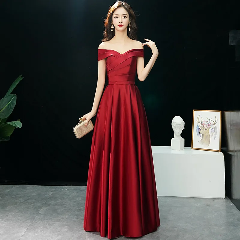 Burgundy Sexy Slim Off Shoulder Dress Bride Wedding Toast Dress Full Length Dress Improved Qipao Vestidos Size S-XXXL
Burgundy Sexy Slim Off Shoulder Dress Bride Wedding Toast Dress Full Length Dress Improved Qipao Vestidos Size S-XXXL