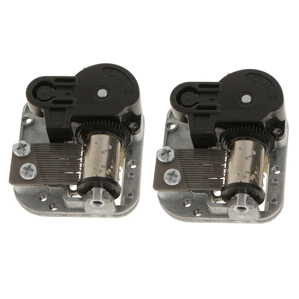 2 Songs Wind Up Musical Movement DIY Accessories for Music Box Silver Alloy