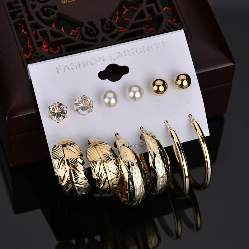 Modyle 6 pair/set Round Crystal Stud Earrings Fashion Simulated Pearl Earrings for Women Brincos Bijoux Gift Accessories
Modyle 6 pair/set Round Crystal Stud Earrings Fashion Simulated Pearl Earrings for Women Brincos Bijoux Gift Accessories