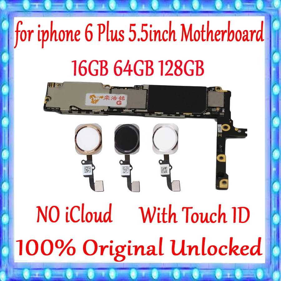 For iPhone 6 Plus 5.5 inch Motherboard With Touch ID/Without Touch ID 100% Original unlocked for iphone 6 Plus Mainboard+Chips
For iPhone 6 Plus 5.5 inch Motherboard With Touch ID/Without Touch ID 100% Original unlocked for iphone 6 Plus Mainboard+Chips