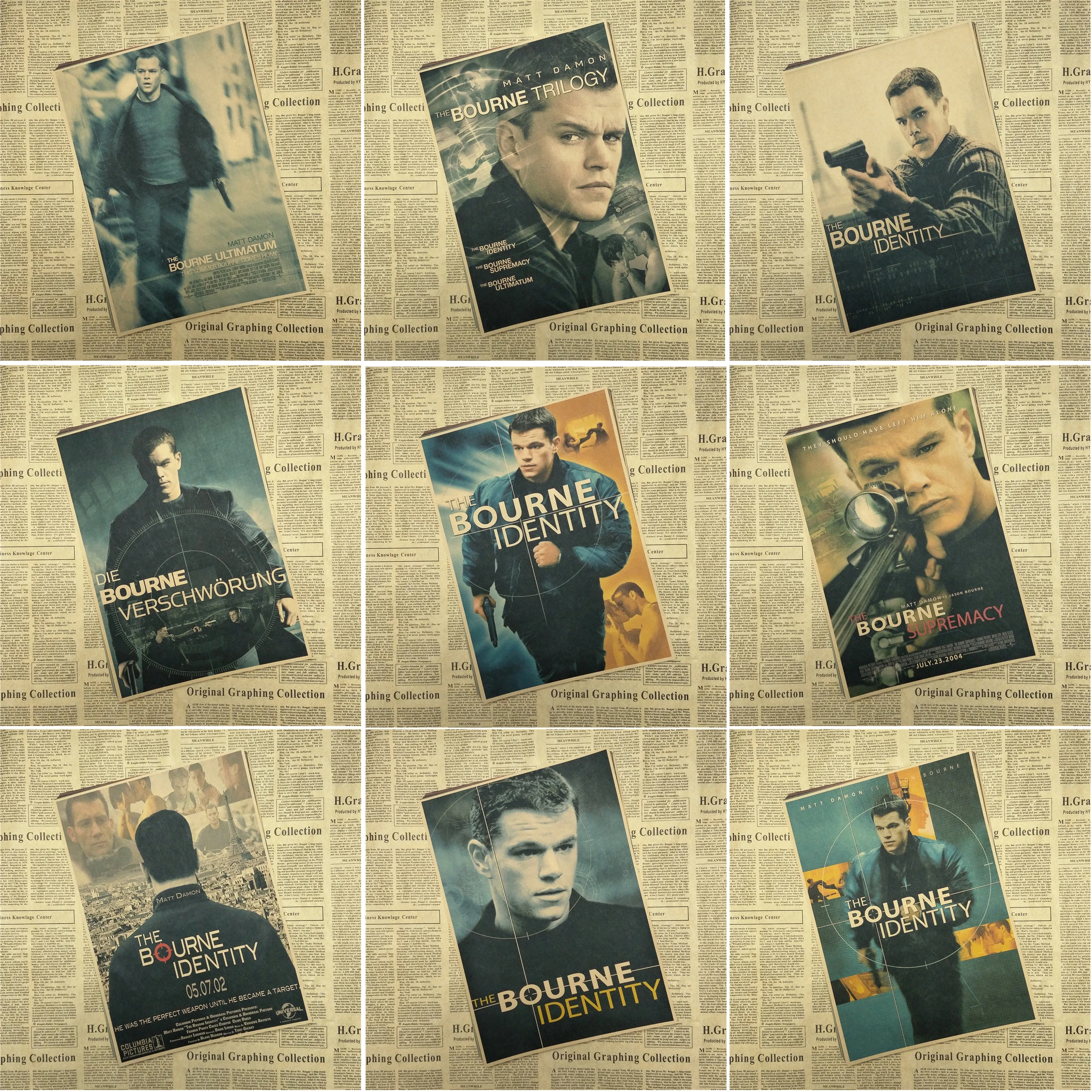 The Bourne Identity Good Will Hunting Matt Damon Home Furnishing decoration Kraft Movie retro Poster Drawing core Wall stickers
The Bourne Identity Good Will Hunting Matt Damon Home Furnishing decoration Kraft Movie retro Poster Drawing core Wall stickers