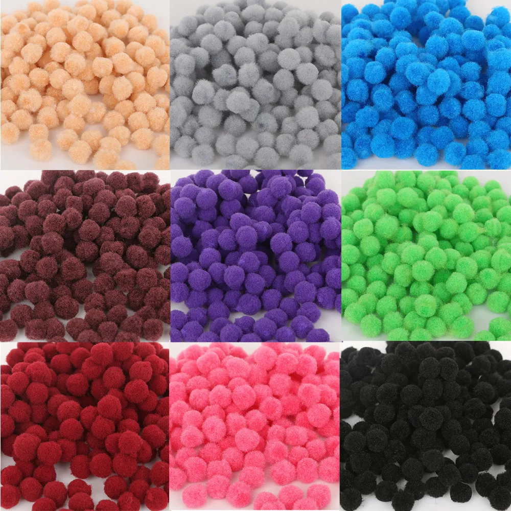 300pcs/lot 10mm Multicolor Polyester Soft Pom Pom Fluffy Pompom Ball Handmade Kids Toys Wedding Decoration DIY Craft Supplies
300pcs/lot 10mm Multicolor Polyester Soft Pom Pom Fluffy Pompom Ball Handmade Kids Toys Wedding Decoration DIY Craft Supplies