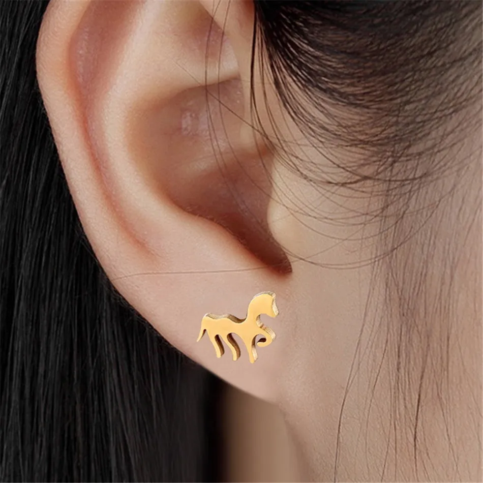 Small Horse Earrings Gold Color Earring for Kids Girls Women Stainless Steel Earring Jewelry Little Christmas Gifts
Small Horse Earrings Gold Color Earring for Kids Girls Women Stainless Steel Earring Jewelry Little Christmas Gifts