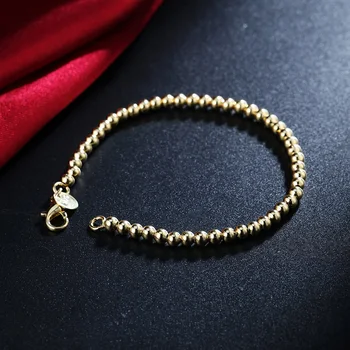 Classic 925 Stamp Silver/Gold Color 20cm Beads Chain 4mm Rose Gold Bead Bracelet For Women Party Minimalist Fashion Jewelry
Classic 925 Stamp Silver/Gold Color 20cm Beads Chain 4mm Rose Gold Bead Bracelet For Women Party Minimalist Fashion Jewelry
